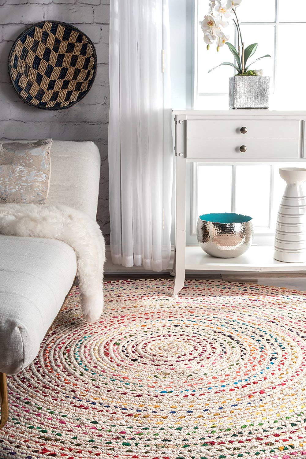 Ivory Zen Cotton Round Rug